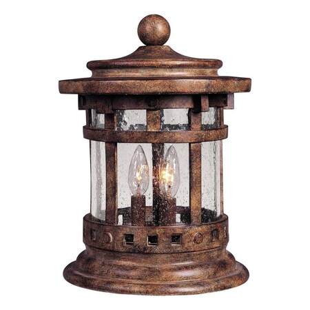 Maxim Three Light Sienna Seedy Glass Deck Light 40032CDSE